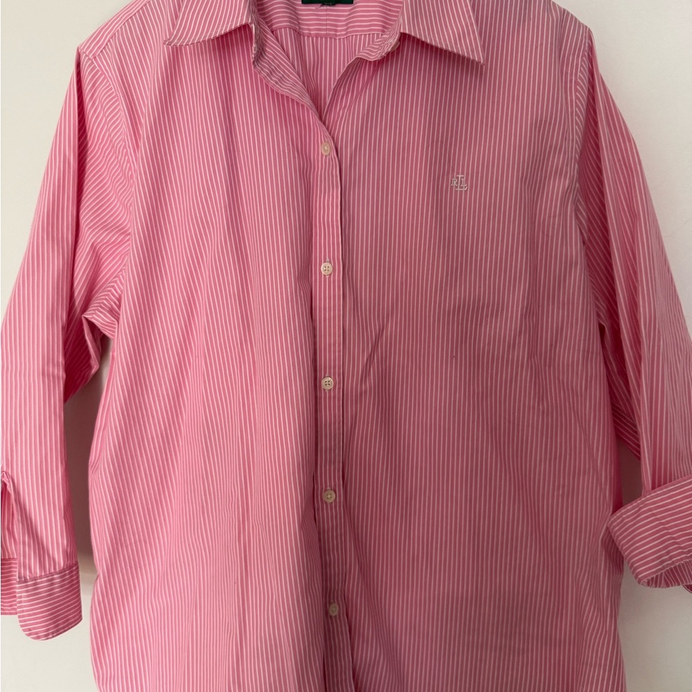 Ralph Lauren Pink Striped Casual Shirt